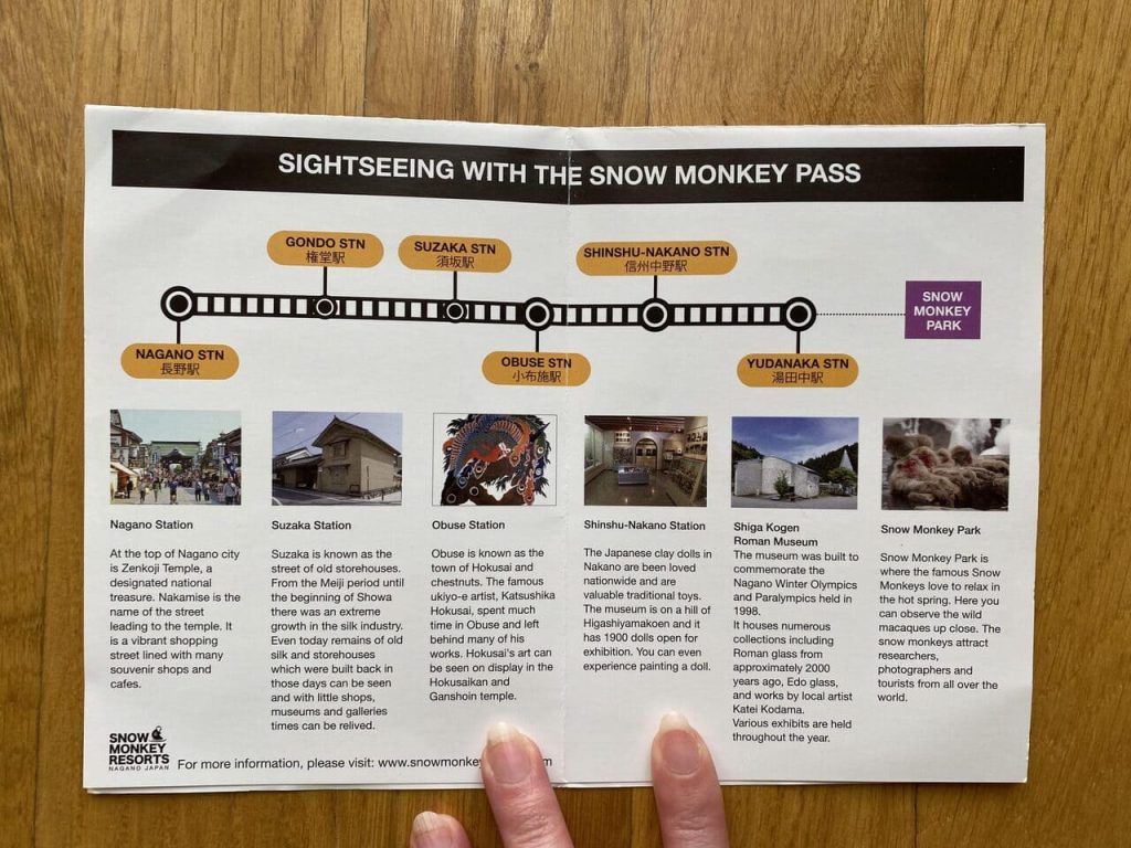 Algunos lugares que puedes visitar con el Snow Monkey Pass