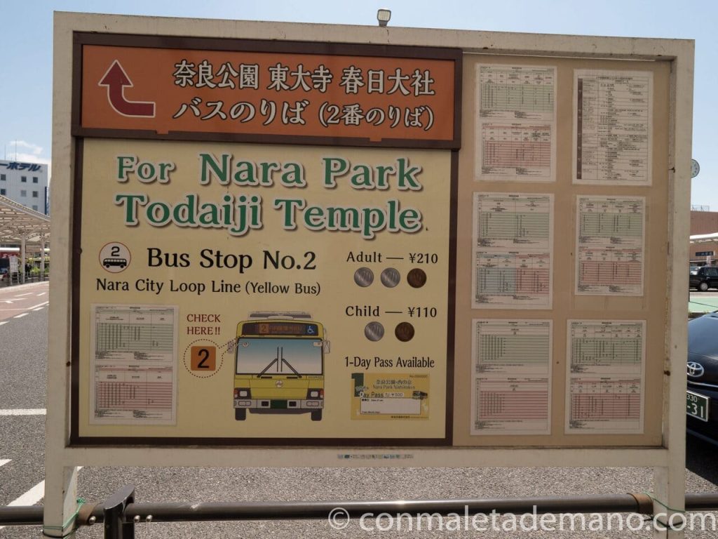 Cartel del Loop Bus de Nara