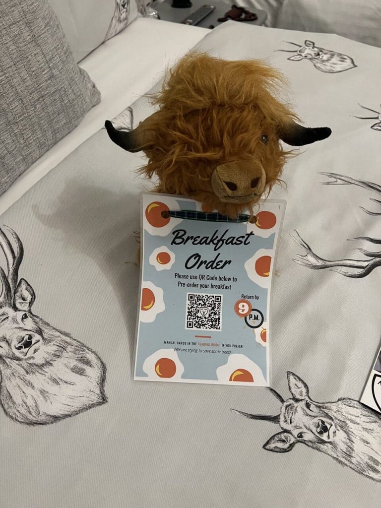 QR para escoger el menú del desayuno