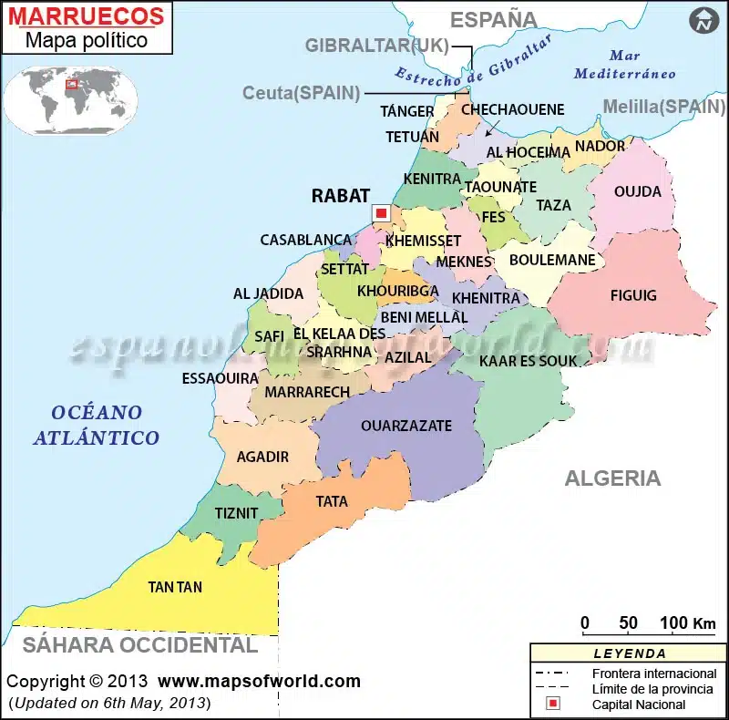 Mapa de Marruecos